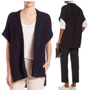 Theory Fremont Ibisco Chunky Knit Open Front Cardigan Sweater - Large